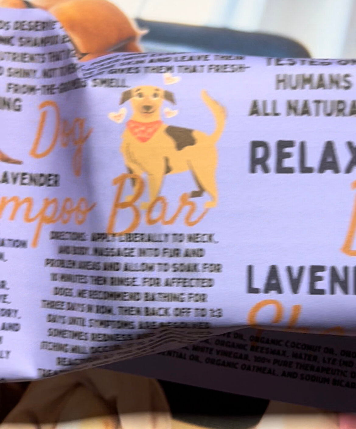 Relaxing Lavender Organic Dog Shampoo Bar