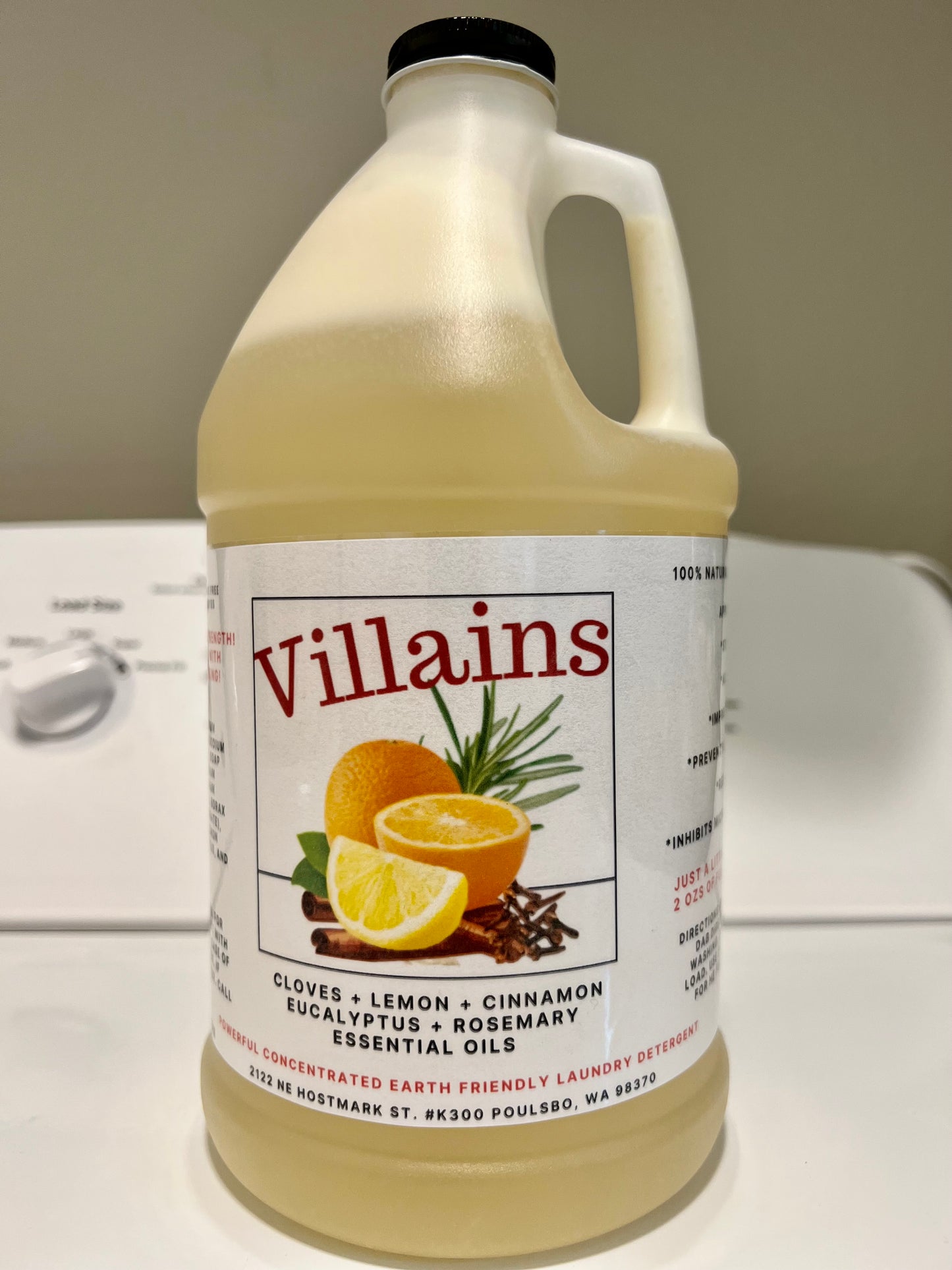 Villains Concentrated All Natural Laundry Detergent & Fabric Softener w/ Essential Oils