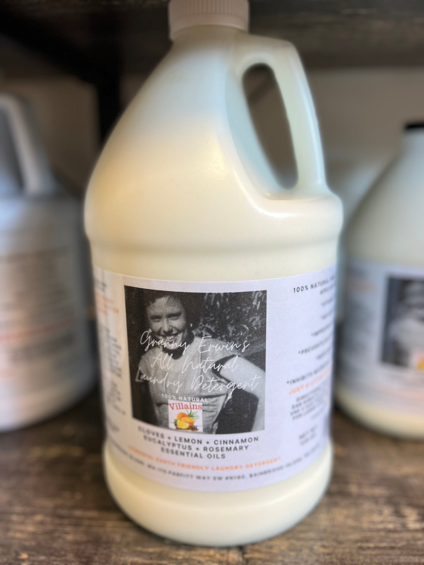 Granny Erwin's Great Smelling All Natural Laundry Detergent & Fabric Softener w/Villains Essential Oil Blend