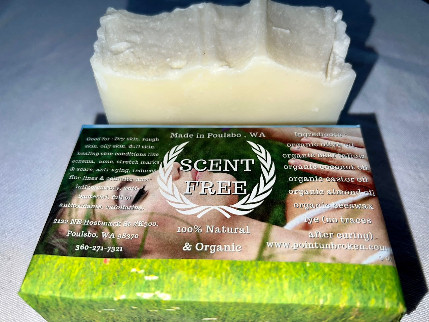 100% Organic Beeswax Fragrance Free Soap