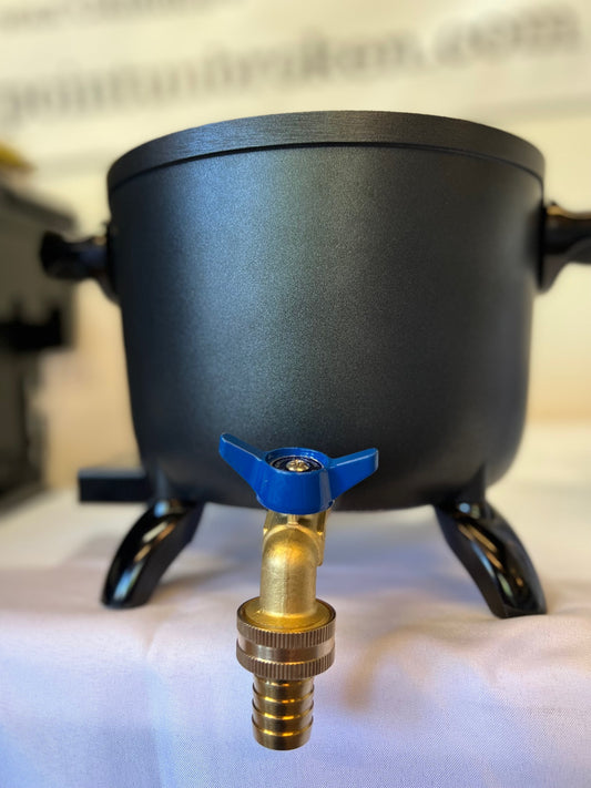 Wax Melter, Holds 10lbs of Melted Wax, Brass Fittings, With Attaching Brass Spout Fitting Incl.