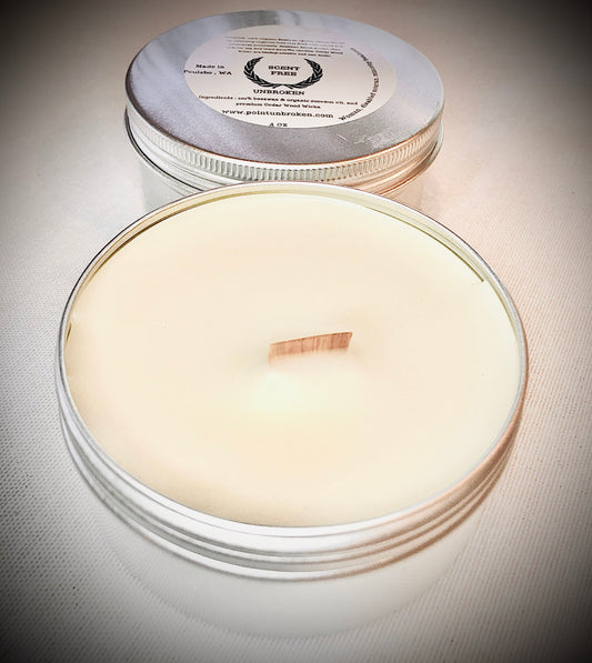 Cinnamon Clove Candle- 4oz- 100% Beeswax, Cedar Wood Wick