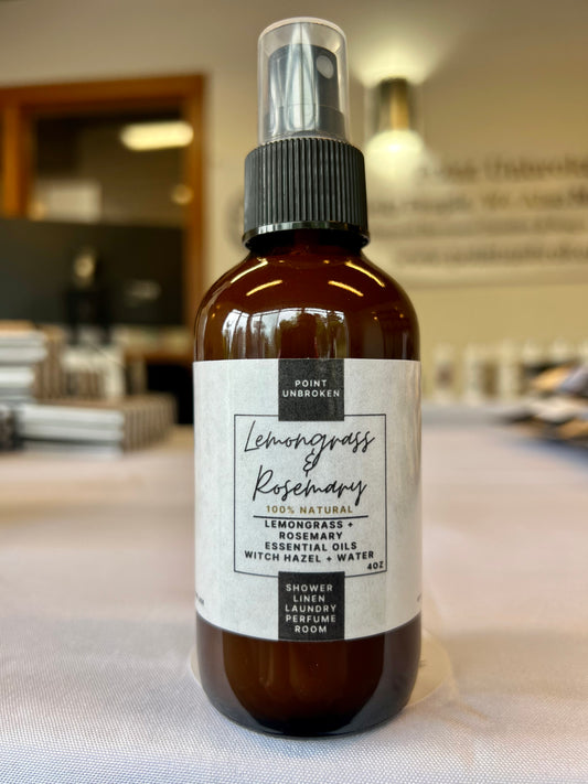 Lemongrass & Rosemary Essential Oil Perfume and Body Spray